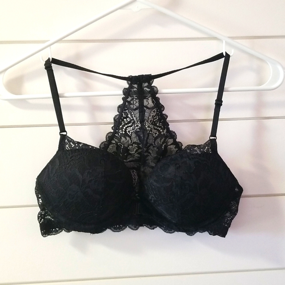 PINK Lace Racerback Push-up Bra